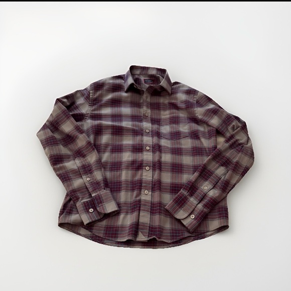 UNTUCKit Other - UNTUCKit Hyland Plaid Button Up Shirt Mens Small Gray Red Blue Flannel